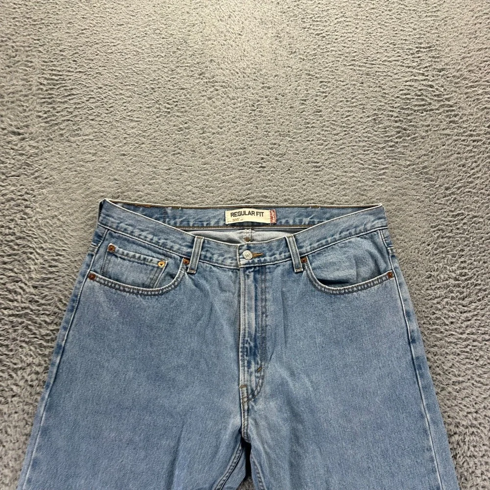 Vintage Levi's 505 Jeans Mens 38x29 Blue Cotton Denim Straight Faded Workwear